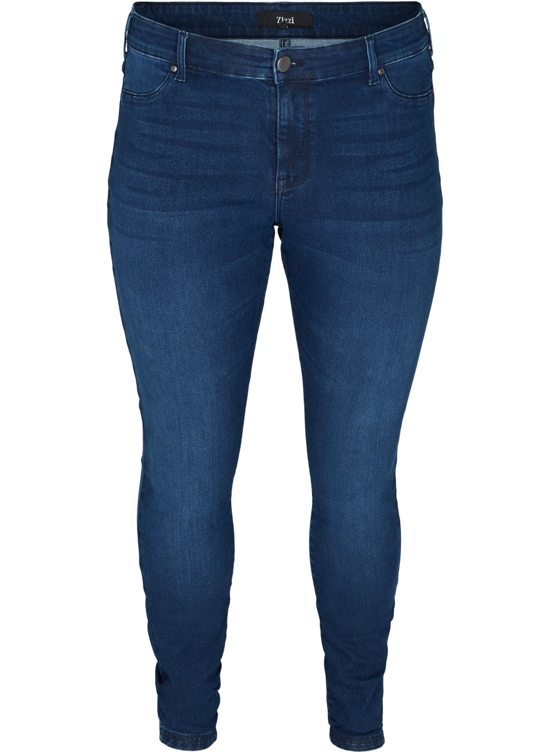 Zizzi Jegginsit puuvillasekoitteesta, Dark blue denim, Packshot image number 0