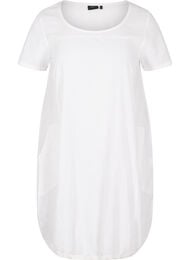 Lyhythihainen puuvillamekko , Valkoinen