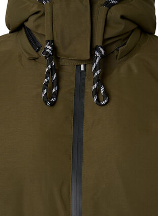 Käytännöllinen talvitakki, jossa huppu ja taskut, Winter Moss, Packshot image number 2