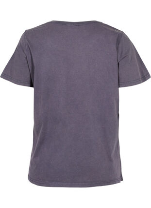 Puuvillainen happopesty t-paita koristekivillä , Dark Grey Wash, Packshot image number 1