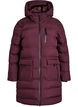 Puffer-takki hupulla ja taskuilla, Tumma Bordeaux, Packshot image number 0