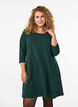 Lyhyt A-linjainen mekko 3/4-hihoilla, Vihre&auml;, Model image number 0
