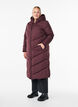 Pitk&auml; toppatakki, jossa huppu ja taskut, Tumma Bordeaux, Model image number 0