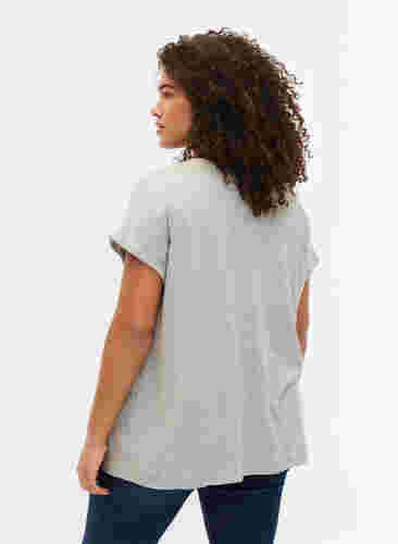 Lyhythihainen t-paita puuvillasekoitteesta, Heather Grey Mél, Model image number 1