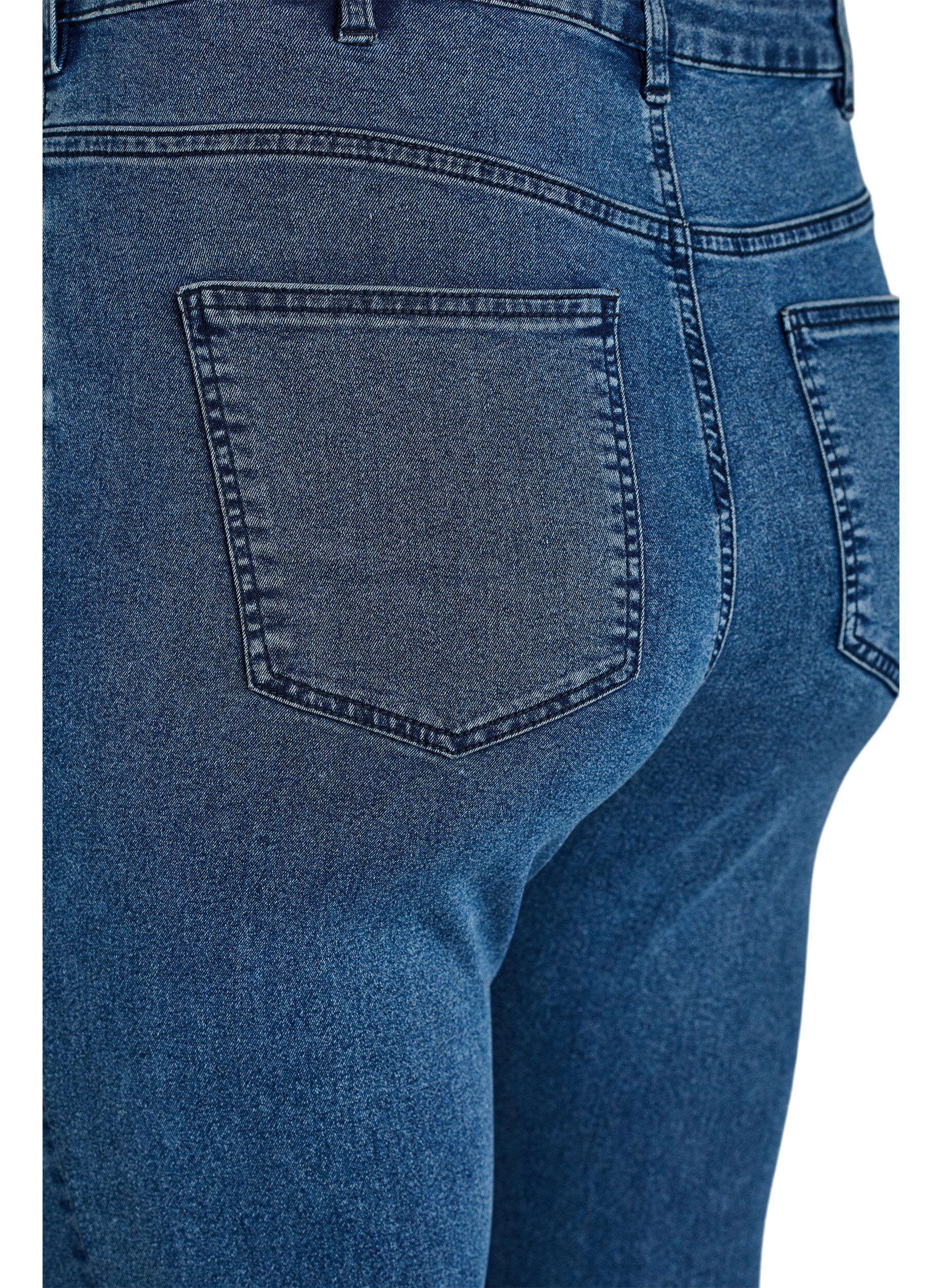 ZizziAmy korkea vy&ouml;t&auml;r&ouml;iset super slim fit -farkut, Sininen, Packshot image number 3