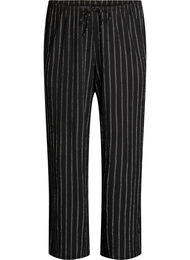 Leve&auml;lahkeiset housut kevyest&auml; teksturoidusta kankaasta, Musta