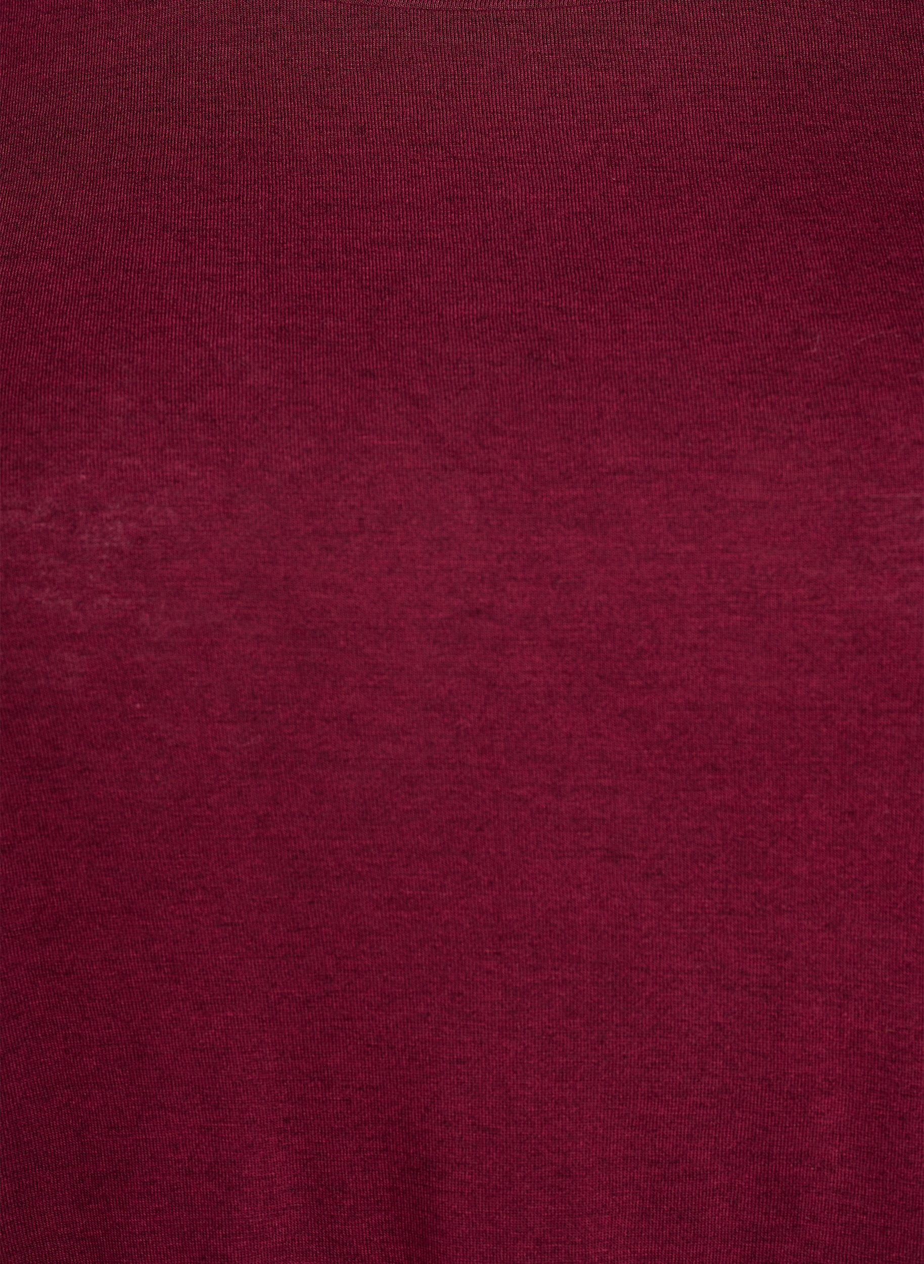 ZizziPitk&auml;hihainen pusero villasta ja viskoosista, Tumma Bordeaux, Packshot image number 2