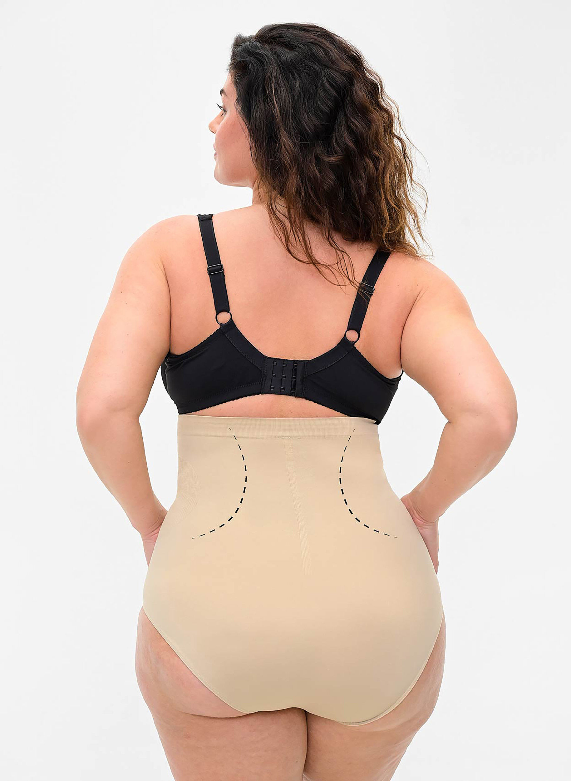 ZizziKorkeavy&ouml;t&auml;r&ouml;iset shapewear-alushousut, Beige, Model image number 1
