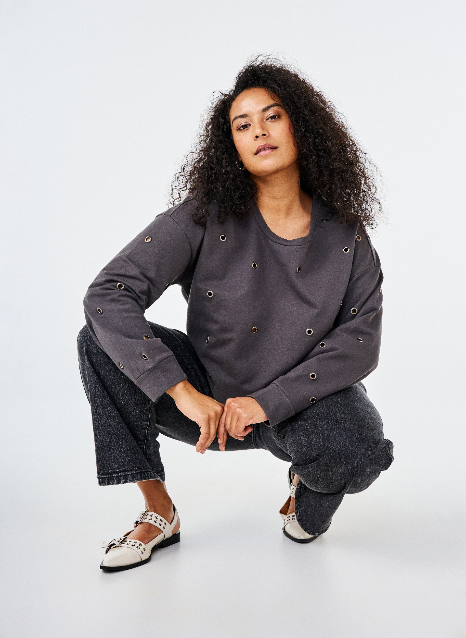 Zizzi Pusero sirkkarenkailla, Harmaa, Image image number 0