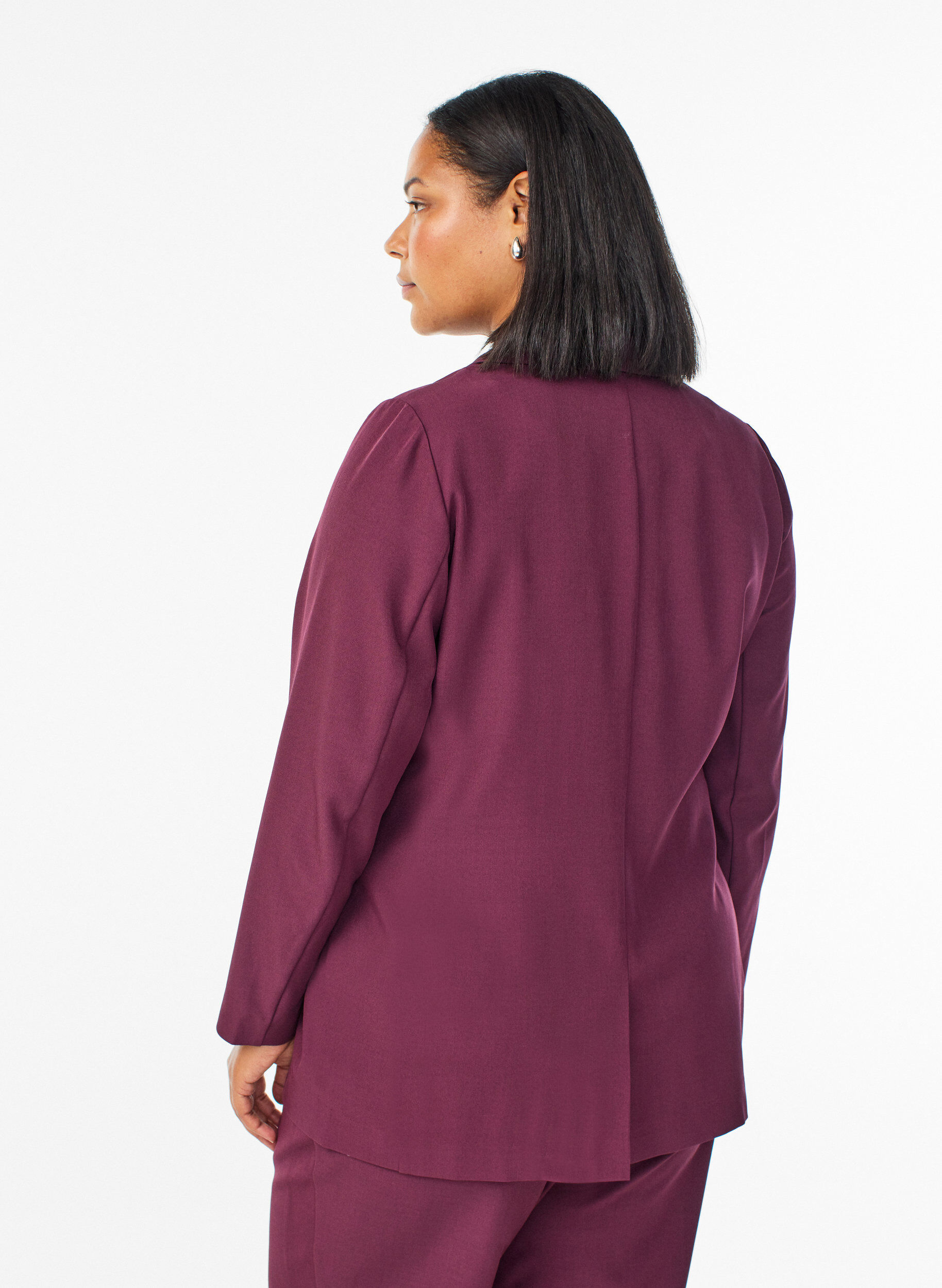 ZizziBleiseri taskuilla ja halkioilla, Tumma Bordeaux, Model image number 2