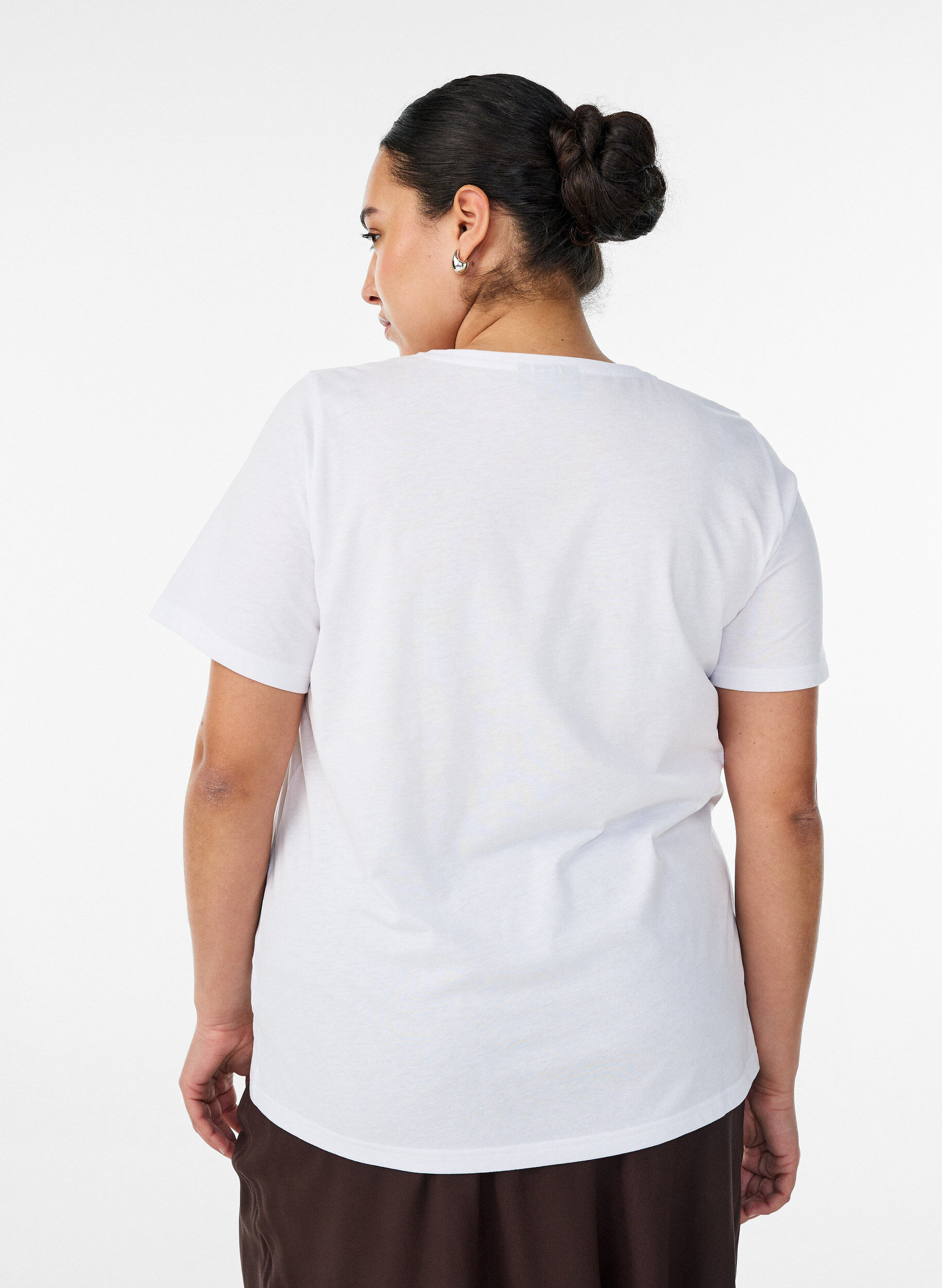 ZizziT-paita printill&auml;, Valkoinen, Model image number 2