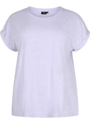 Meleerattu t-paita lyhyillä hihoilla, Lavender Mél, Packshot image number 0
