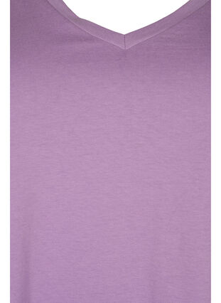 2 perus t-paitaa puuvillasta, Paisley Purple/Navy, Packshot image number 2
