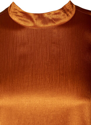 Kiiltävä pusero pitkillä puhvihihoill, Buckthorn Brown, Packshot image number 2