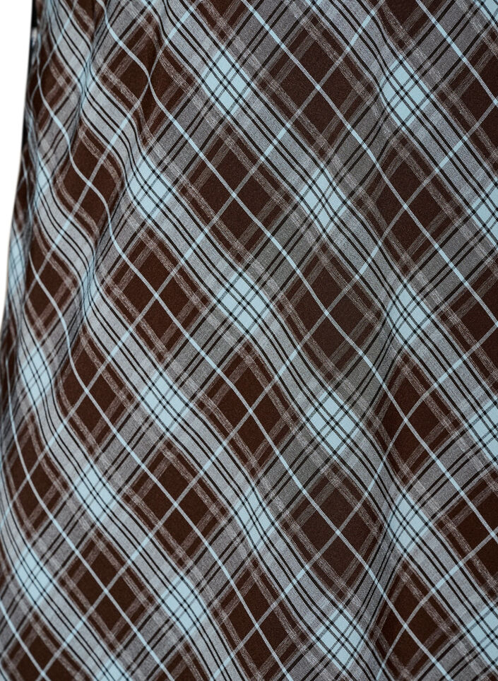 Ruudullinen A-linjainen maksihame, Sininen, Packshot image number 2