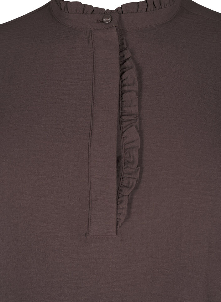 Pitkähihainen mekko, jossa röyhelökoriste, Chocolate Martini, Packshot image number 2