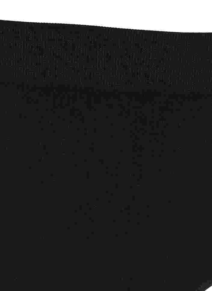 2 kpl stringialushousuja normaalilla vyötäröllä, Black, Packshot image number 2