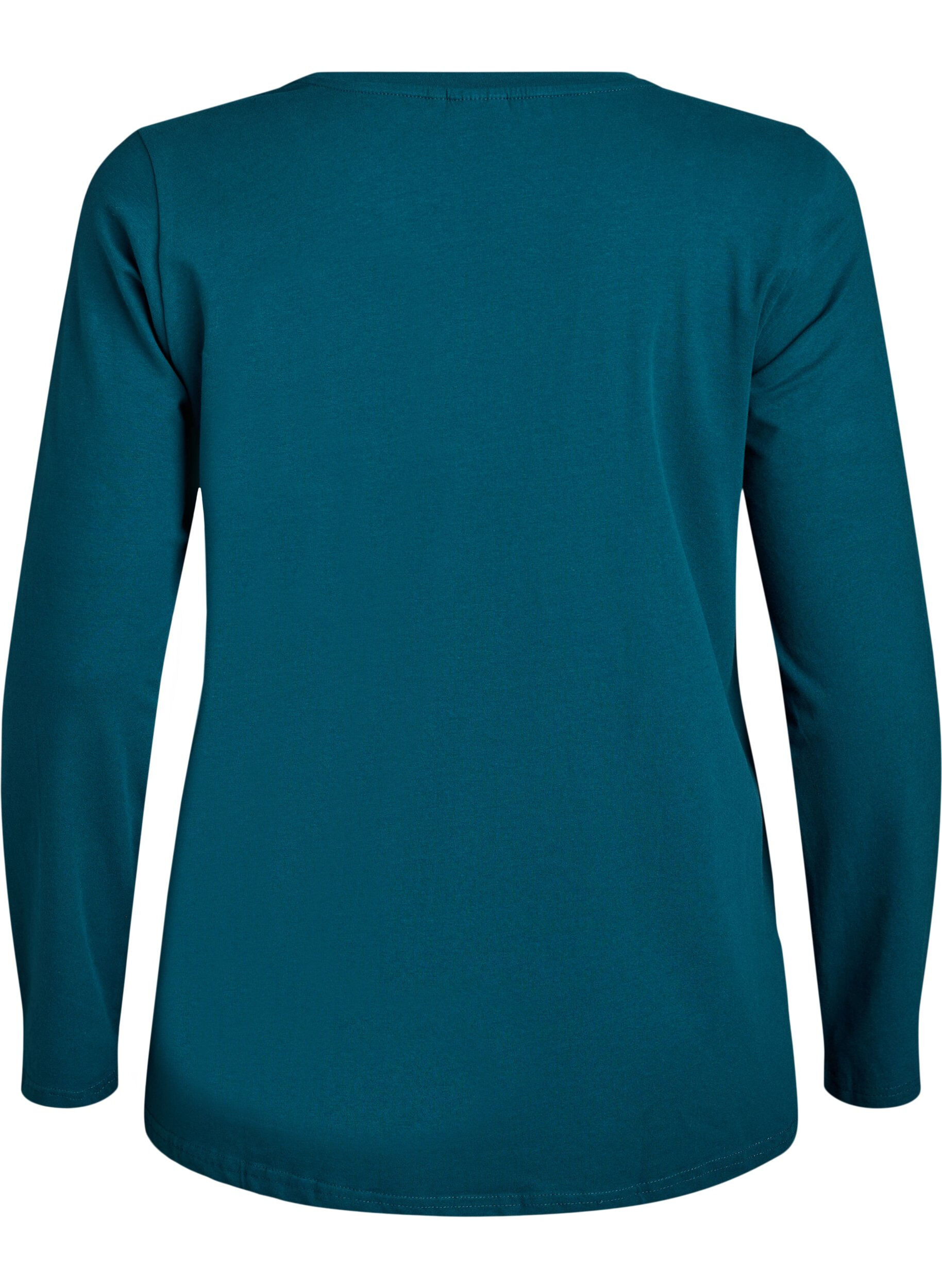ZizziPerus jersey -paita pitkilla hihoilla, Vihre&auml;, Packshot image number 1