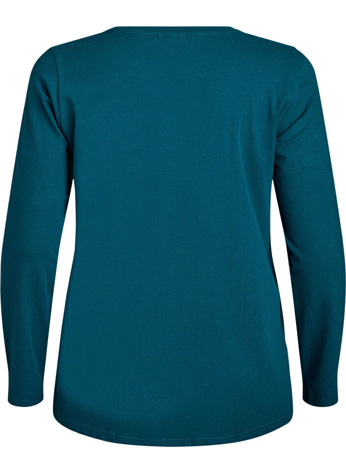 Perus jersey -paita pitkilla hihoilla, Vihre&auml;, Packshot image number 1