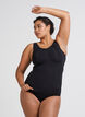 Shapewear-toppi leveill&auml; olkaimilla, Musta, Model image number 2
