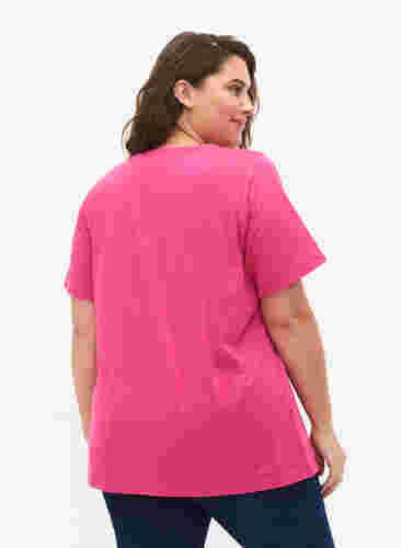 FLASH - T-paita v-pääntiellä, Raspberry Rose, Model image number 1