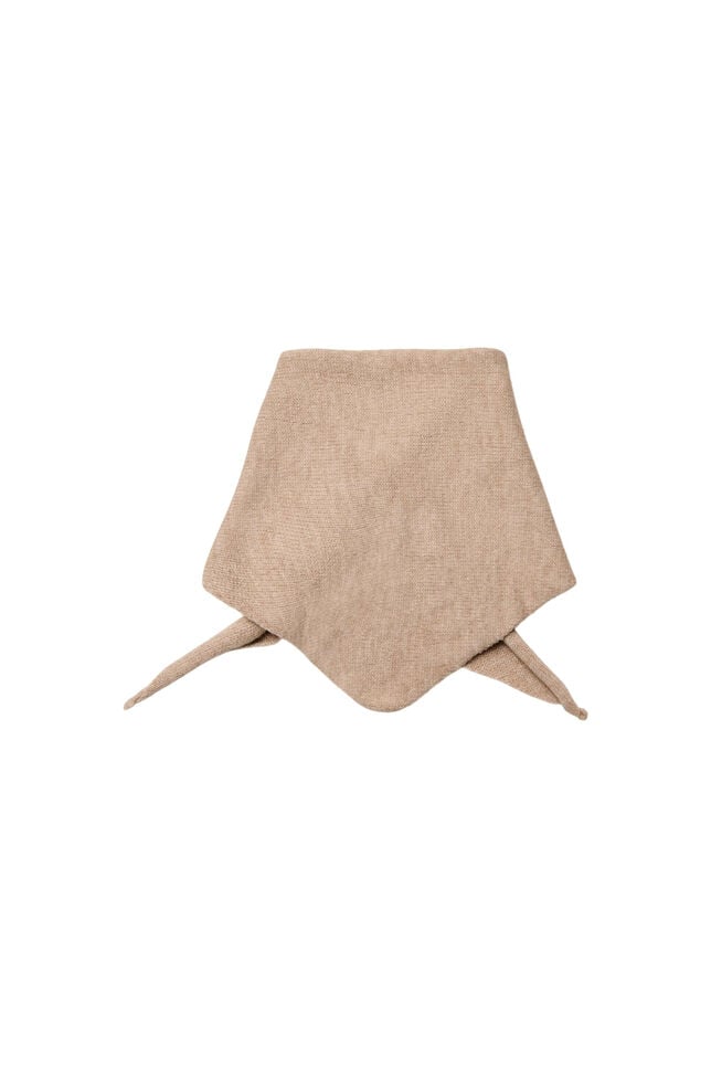 Neulottu kolmiohuivi, Beige, Packshot