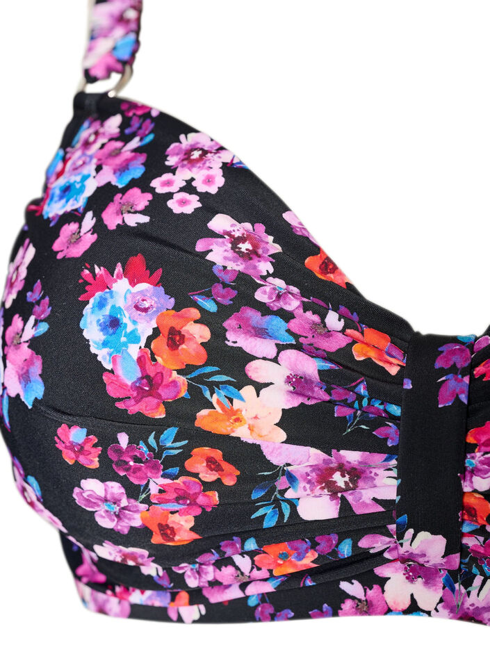 Kaarituelliset bikiniyl&auml;osa kuosilla, Violetti, Packshot image number 2