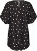 Lyhyt viskoosimekko pallohihoilla, Musta, Packshot image number 1