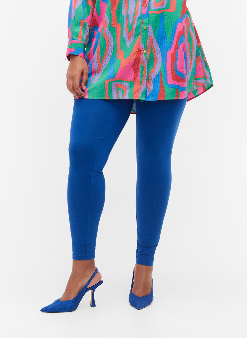 Perusleggingssit viskoosista, Sininen, Model image number 3