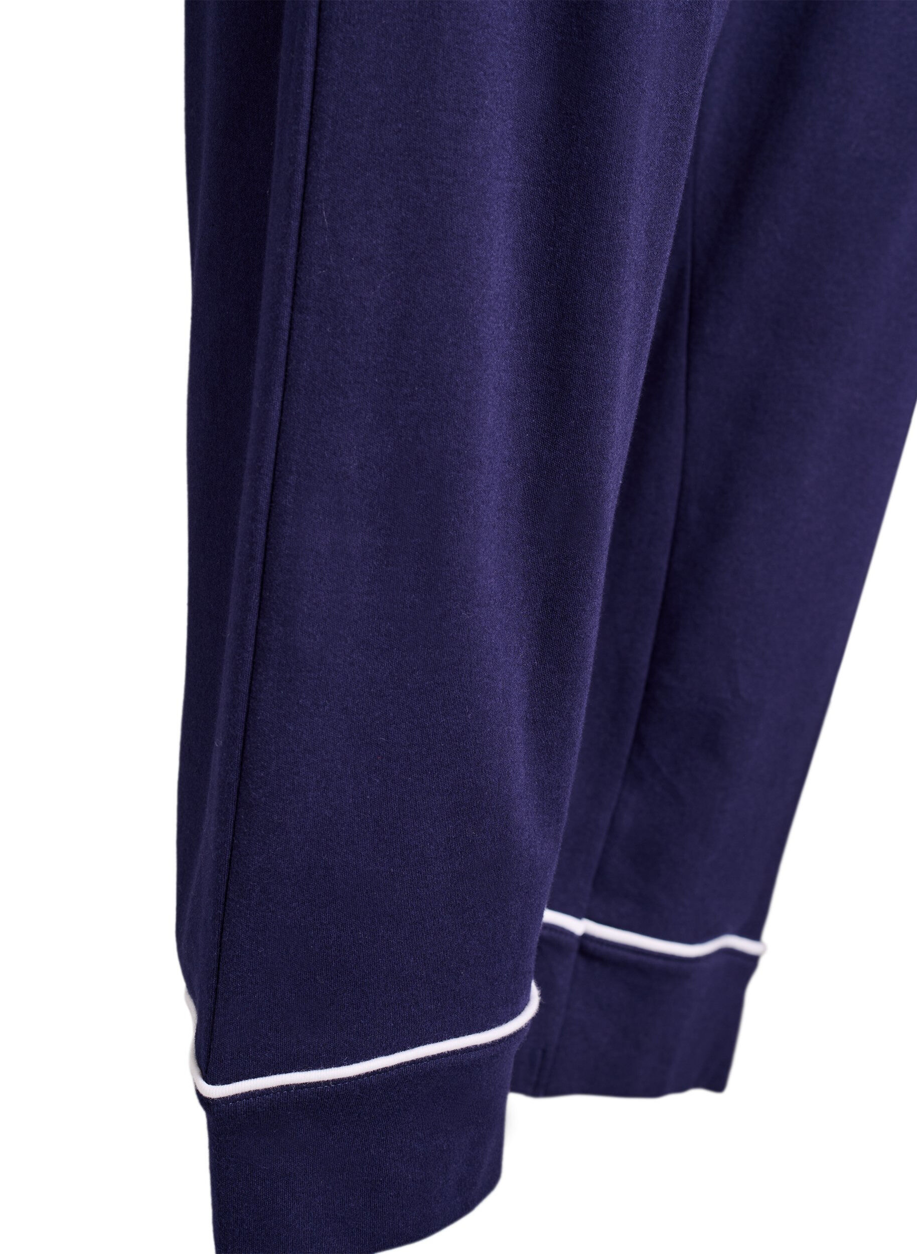 ZizziPuuvillaiset pyjamahousut korkealla vy&ouml;t&auml;r&ouml;ll&auml;, Sininen, Packshot image number 3