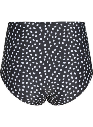 Ekstrakorkeavyötäröinen bikinialaosa kuosilla, Black White Dot, Packshot image number 1