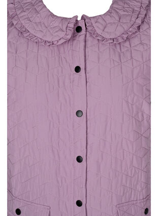 Pitkä tikkiliivi kauluksella ja röyhelöllä, Lavender Mist, Packshot image number 2