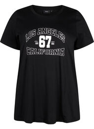 Puuvillainen t-paita painatuksella, Black LOS ANGELES