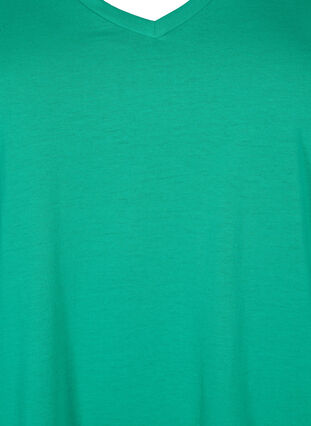 Lyhythihainen t-paita v-pääntiellä, Simply Green, Packshot image number 2