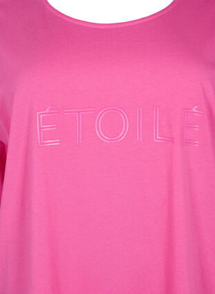 Puuvillainen oversize t-paita painatuksella, Shocking Pink ÉTOILÉ, Packshot image number 2