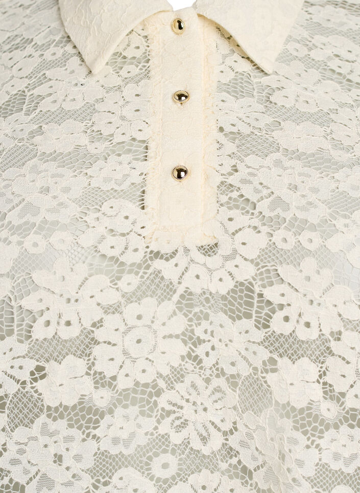 Pitsipusero kauluksella ja 1/2-hihoilla, Vanilja, Packshot image number 2