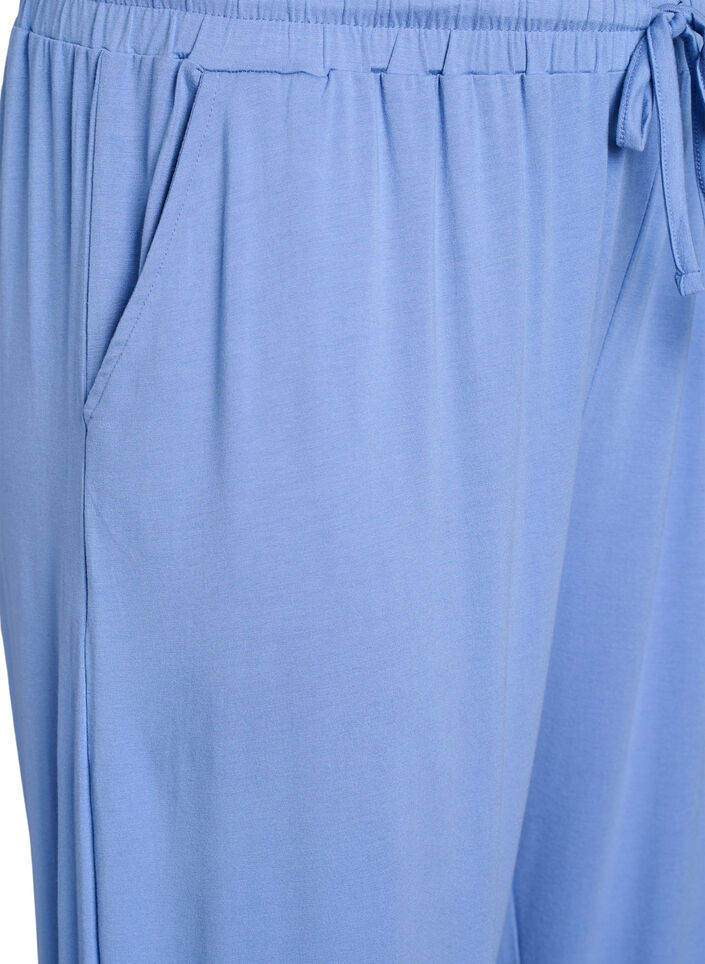 Rennot y&ouml;housut viskoosijersey-kankaasta taskuilla, Sininen, Packshot image number 2