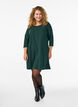 Lyhyt A-linjainen mekko 3/4-hihoilla, Vihre&auml;, Model image number 1
