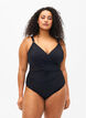 Kietaisutyylinen uimapuku, Musta, Model image number 0