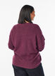 V&auml;lj&auml; neulepusero, jossa n&auml;kyv&auml;t saumat, Tumma Bordeaux, Model image number 2