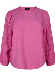 Tencel ™ -modaalista valmistettu pusero kirjotuilla yksityiskohdilla., Phlox Pink