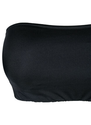 Yksivärinen bandeau-bikiniyläosa, Black, Packshot image number 2