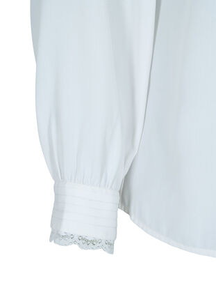 Pitkähihainen pusero v-pääntiellä, Bright White, Packshot image number 3