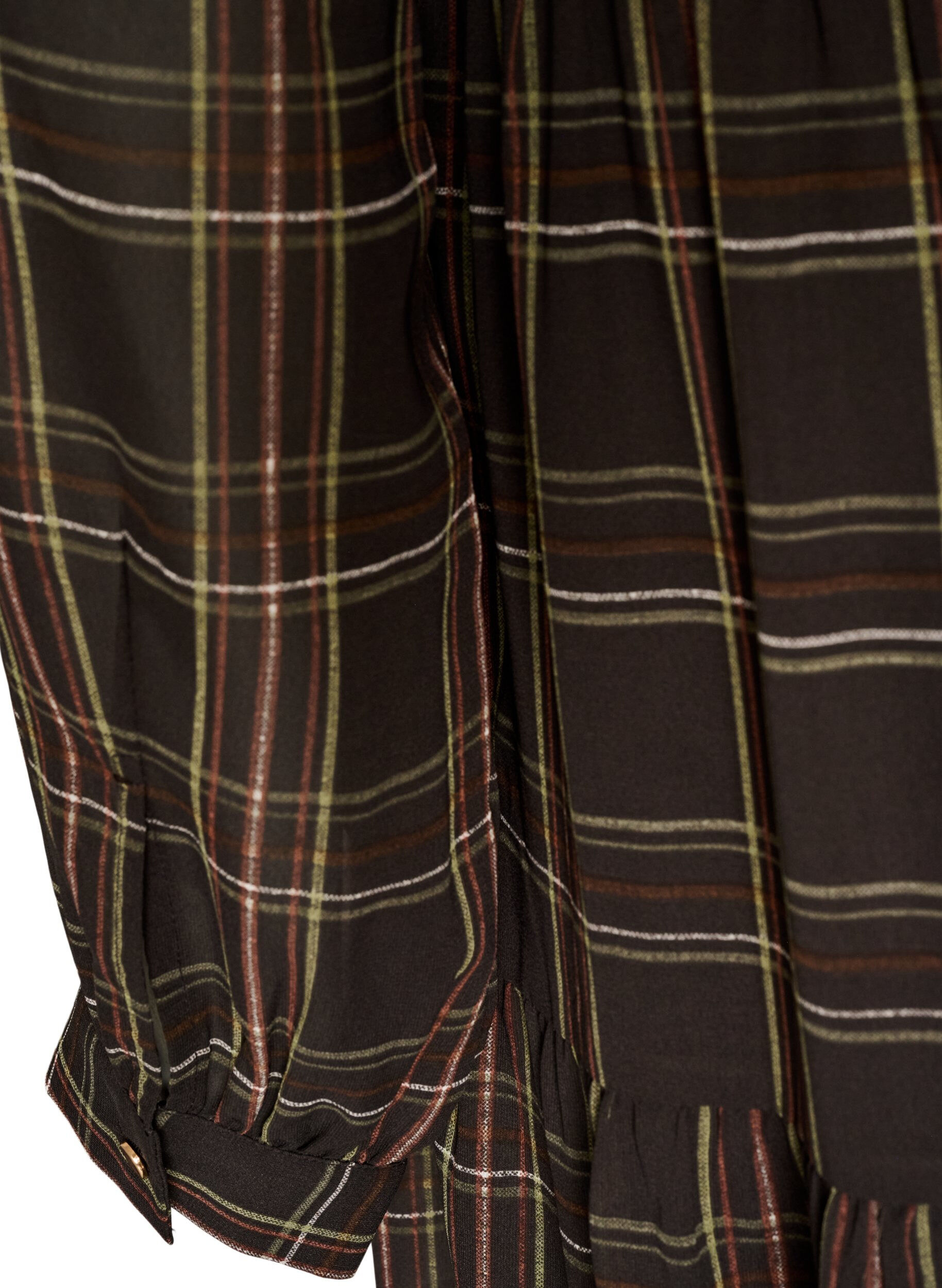 ZizziRuudullinen midimekko kerroshelmalla, Ruskea, Packshot image number 3