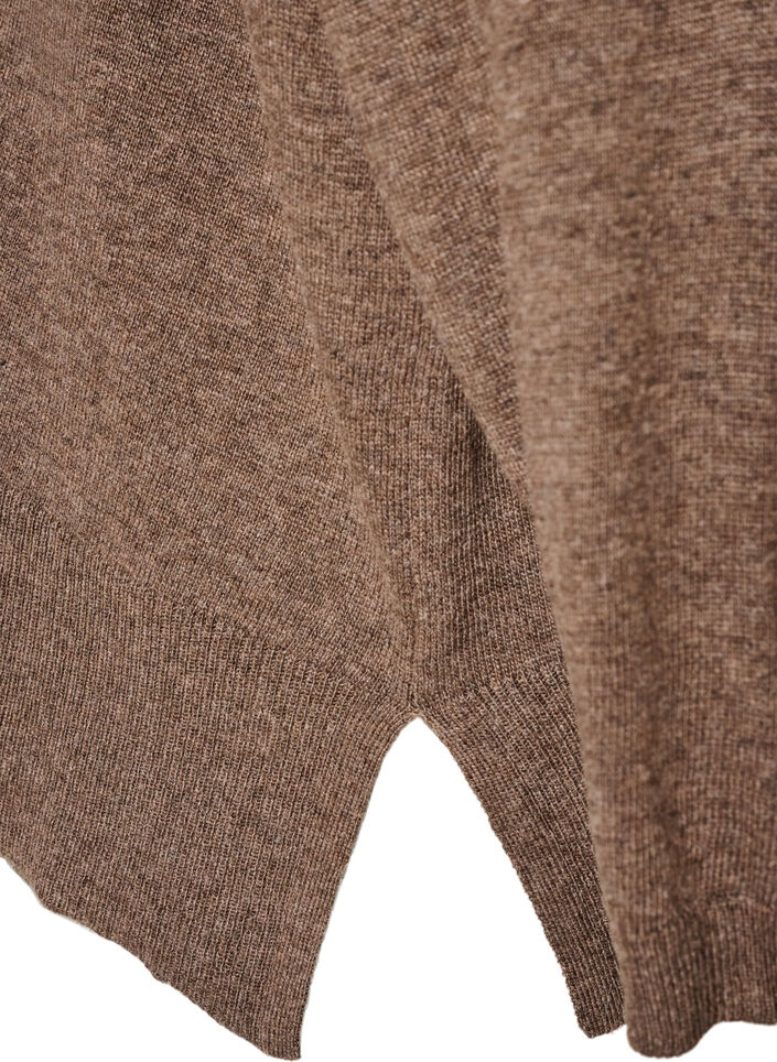 V&auml;lj&auml; pooloneulepusero, Ruskea, Packshot image number 3
