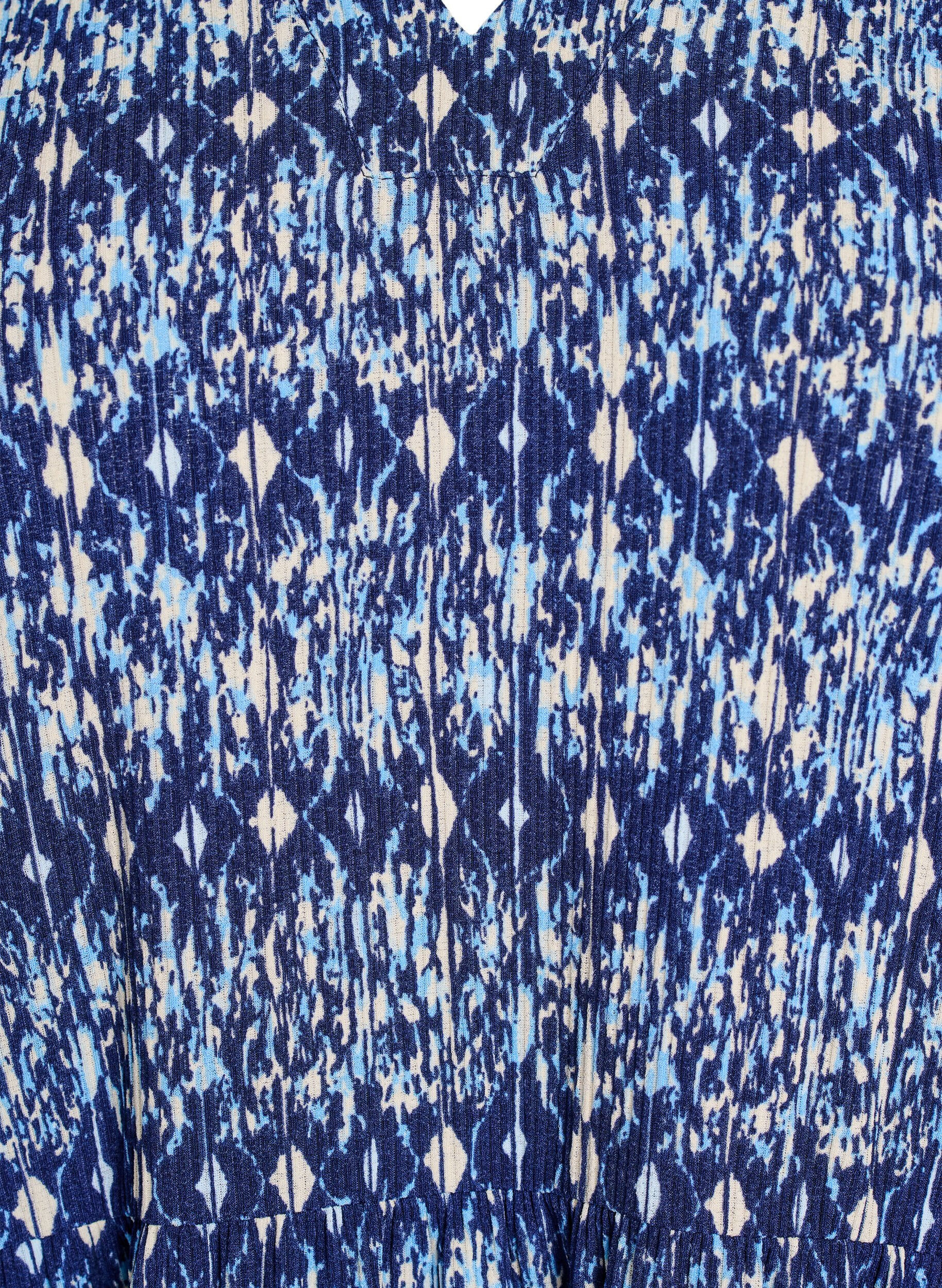 ZizziKuvioitu mekko painatuksella, Sininen, Packshot image number 2