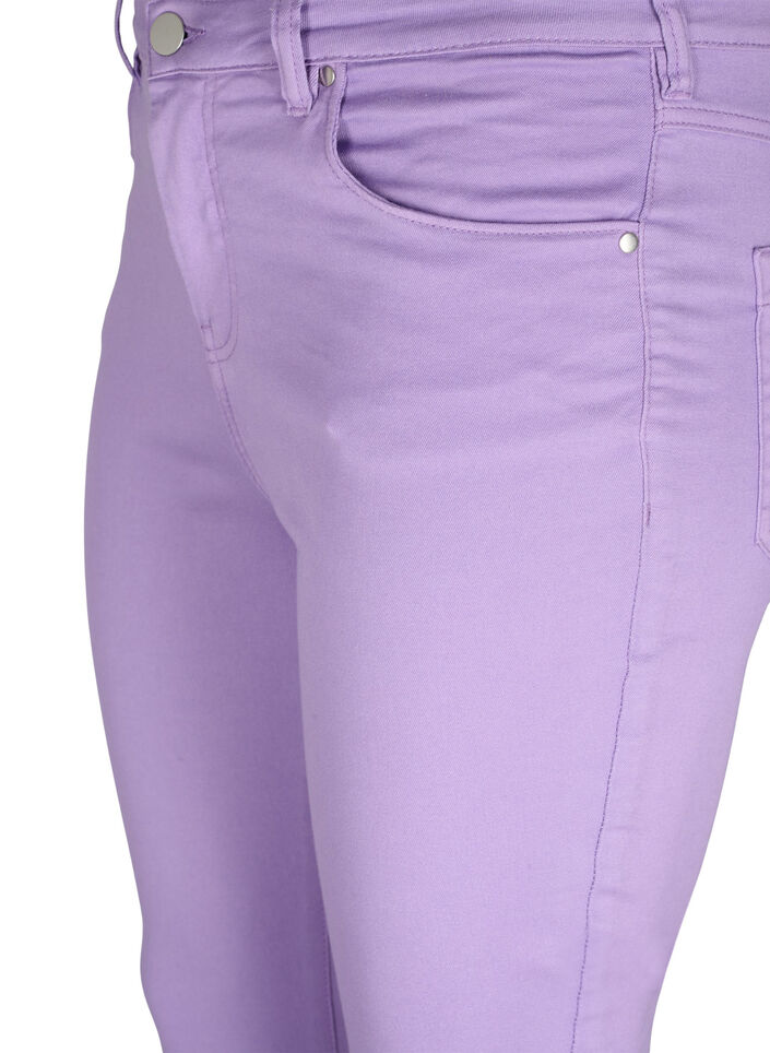 Korkeavyötäröiset super slim fit Amy-farkut, Chalk Violet, Packshot image number 2