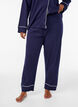 Puuvillaiset pyjamahousut korkealla vy&ouml;t&auml;r&ouml;ll&auml;, Sininen, Model image number 2