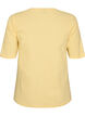 Ribattu jerseypusero, jossa on lyhyet hihat, Keltainen, Packshot image number 1