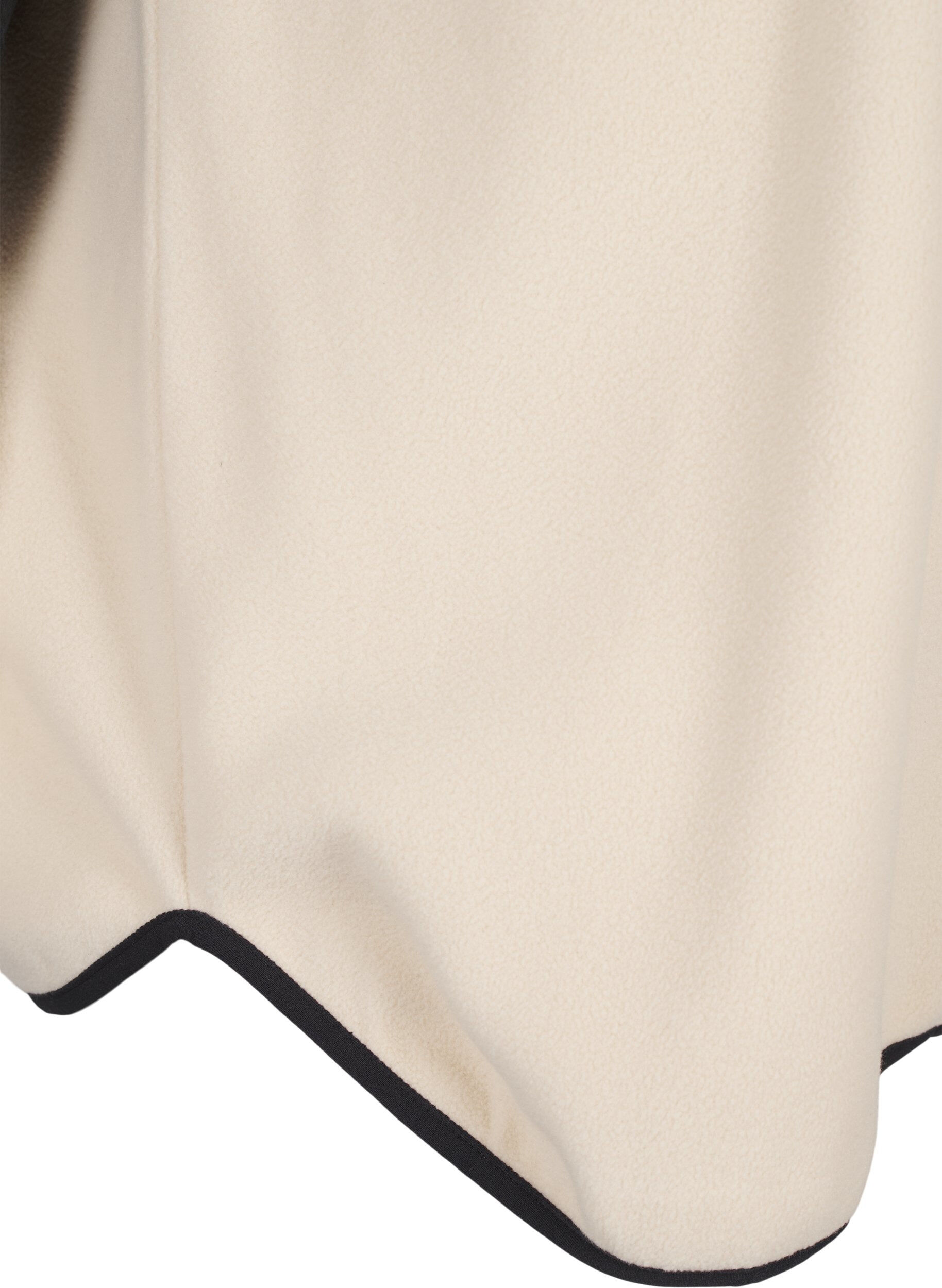 Zizzi Hupullinen fleece-takki taskuilla, Beige, Packshot image number 3